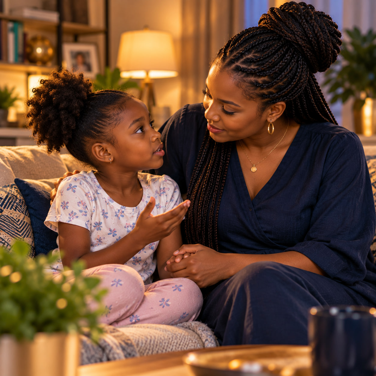 Mère accompagnant son enfant